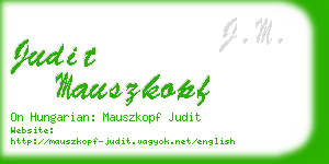 judit mauszkopf business card